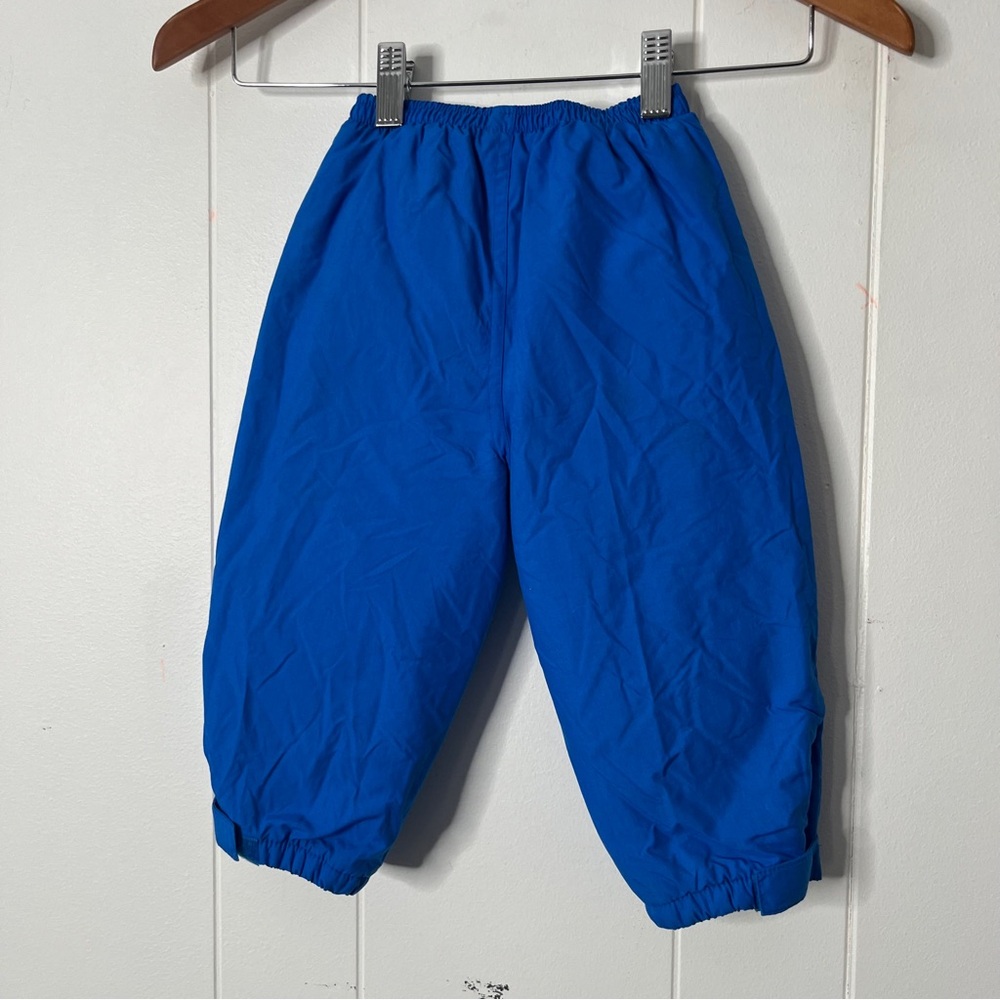 L.L. Bean Blue Nylon Fleece Lined Toddlers Snow Pants Size 18M - Picture 1 of 6